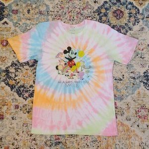 UniQlo mickey tie dye t-shirt.